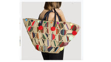 Cargar imagen en el visor de la galería, tBolsa de playa multicolor circulos