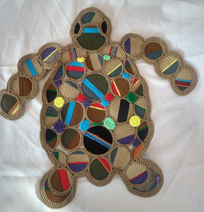Tapete tortuga, cuerdas veganas